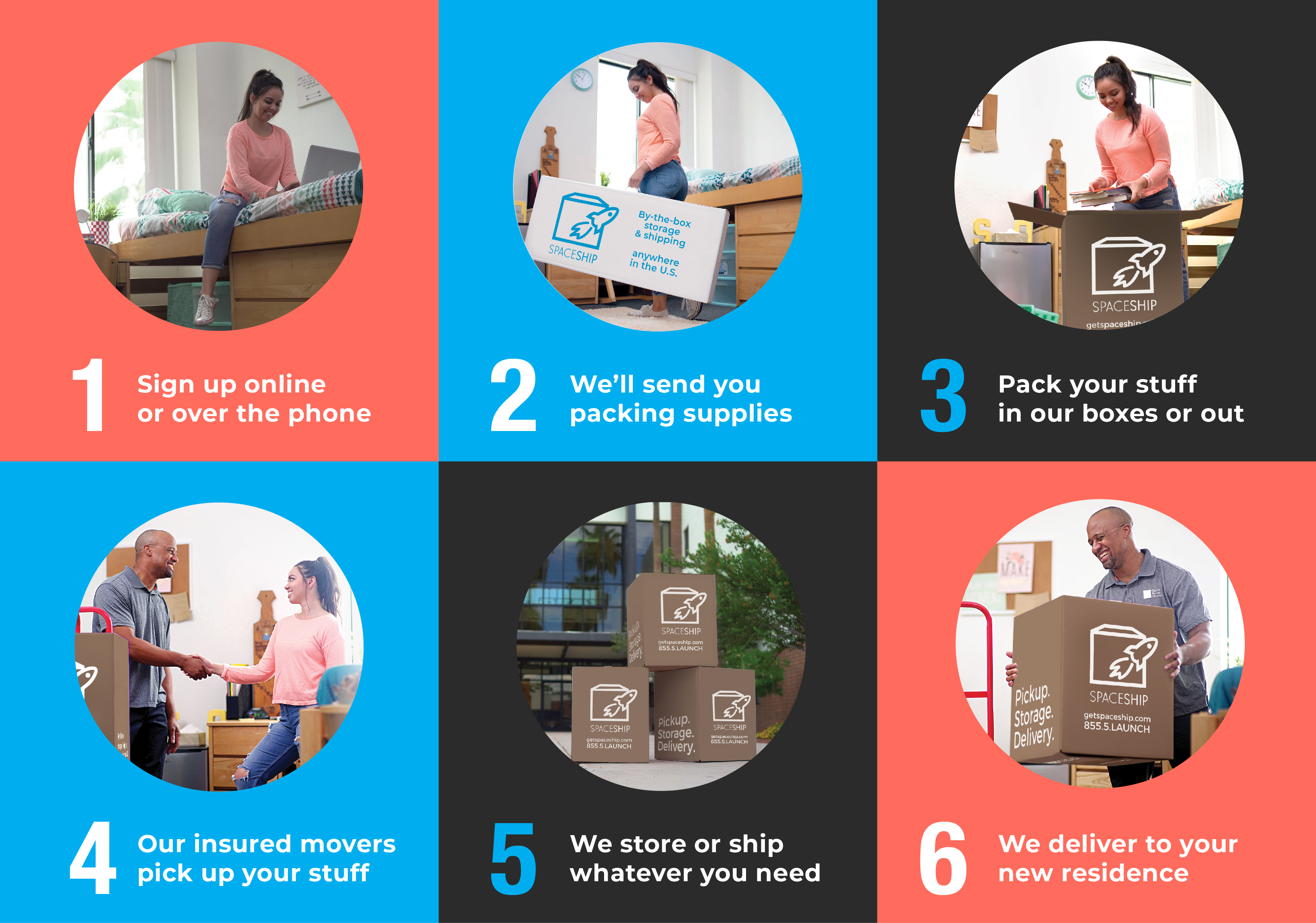 Spaceship fueled by Dorm Room Movers